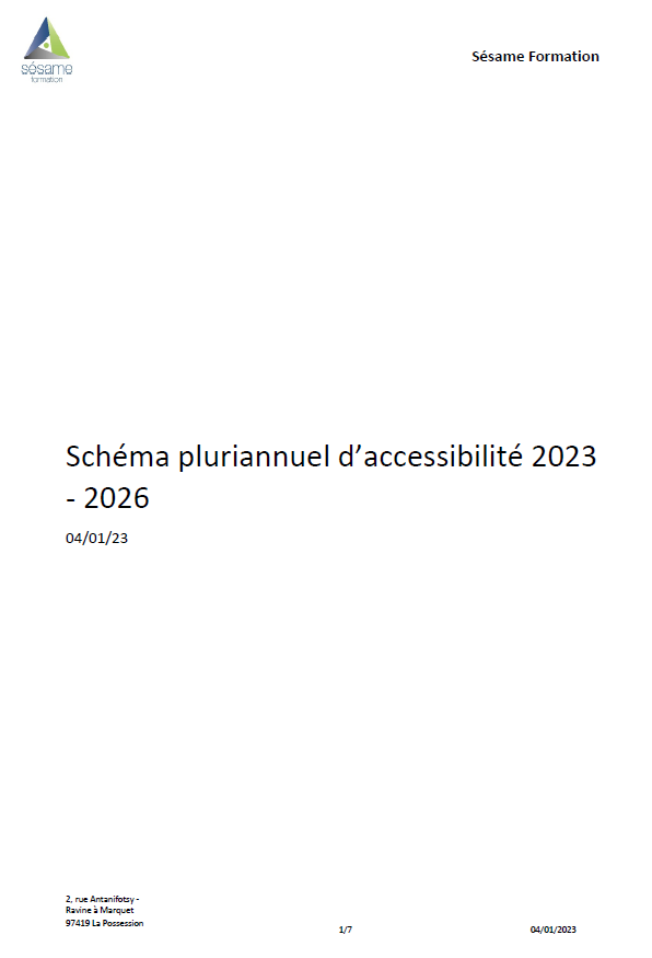 schéma pluriannuel d’accessibilité