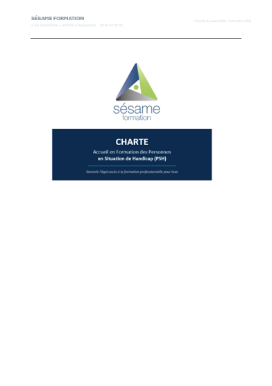 Charte PSH Sésame Formation