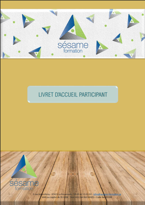livret accueil stagiaire Sésame Formation